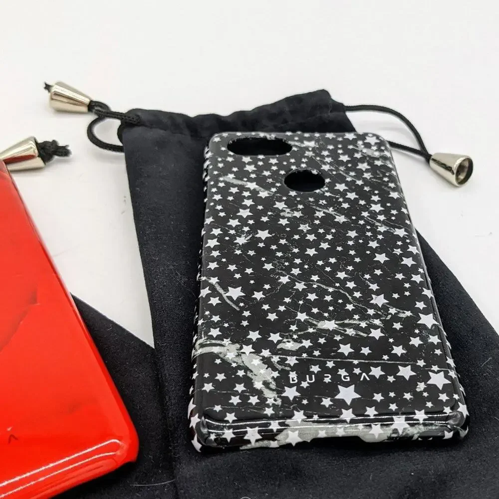 Burga Red Wave And Black Star Pixel 3 Phone Cases